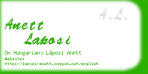 anett laposi business card